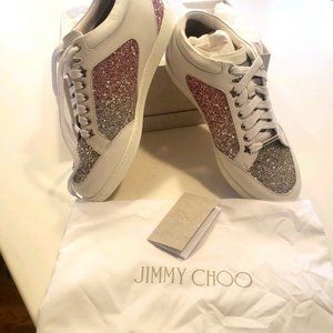 NWT Jimmy Choo lace up sneakers SZ EU 40 Miami Pla